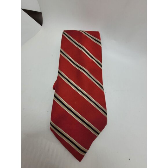 VTG REPP 100% Silk Stripped Neck Tie Warren St. Quality Shop USA Old Money - Picture 1 of 5